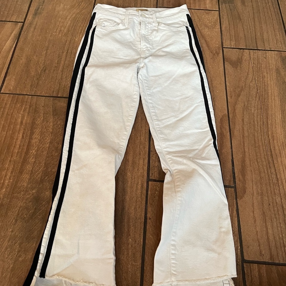 MOTHER Insider Crop Step Fray Whipping the Racer Size 25 - Picture 2 of 5